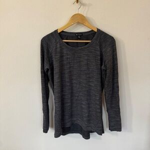Champion Women's Long Sleeve Top Size Large Charcoal Gray Stretch Lightweight